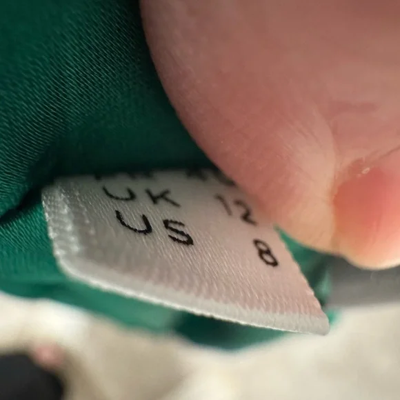 Worn 1x. Galvan evening dress. Forest green. US 8. Shows normal signs of wear. - Picture 9 of 10